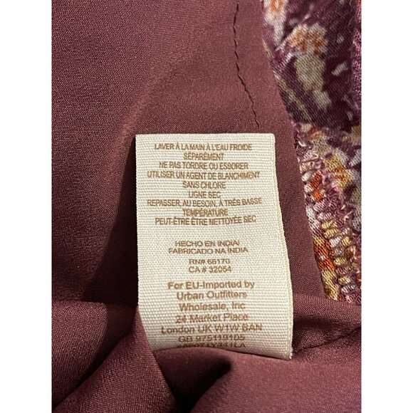 Free People Bridget Dress Size Small Long Sleeve Floral Ruffled Boho Peasant - Picture 9 of 9